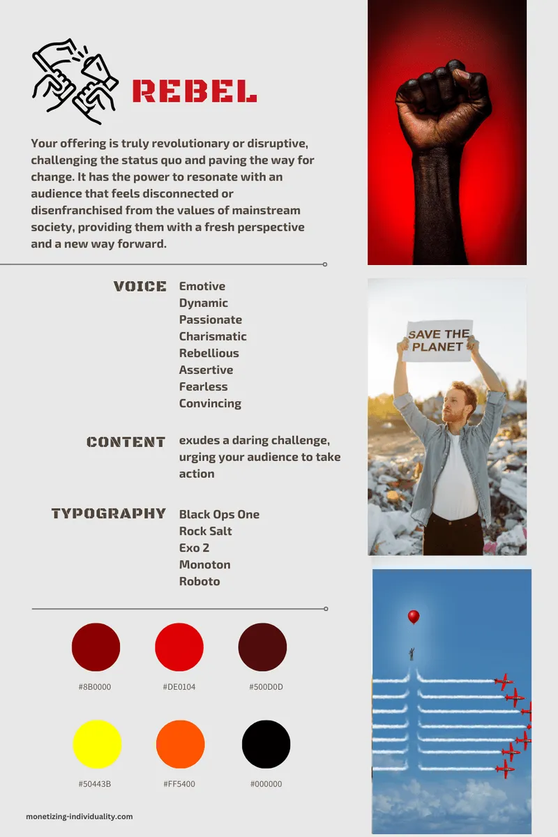 Your Rebel Archetype Card